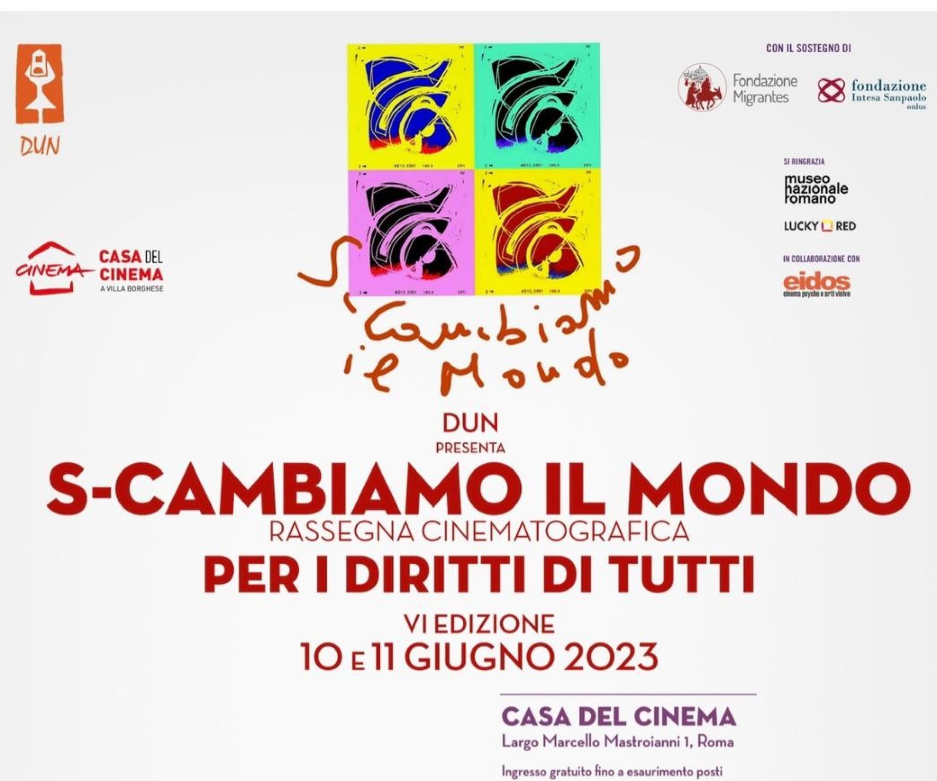 S-CAMBIAMO IL MONDO. Rassegna cinematografica 10 e 11 giugno - Casa del Cinema di Roma